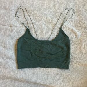 Women's Green Spaghetti Strap Top